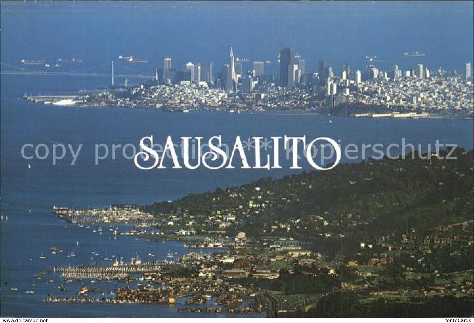 72583929 Sausalito Fliegeraufnahme Mit Skyline Von San-Francisco - Other & Unclassified