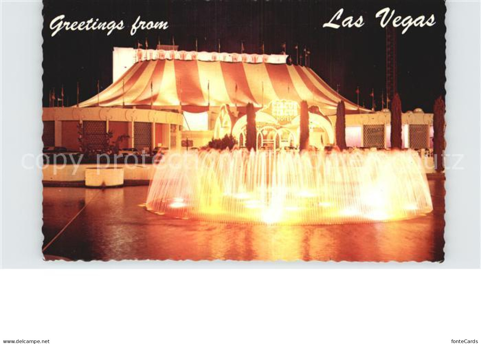 72583056 Las_Vegas_Nevada Circus Circus Hotel Illuminated At Night - Andere & Zonder Classificatie