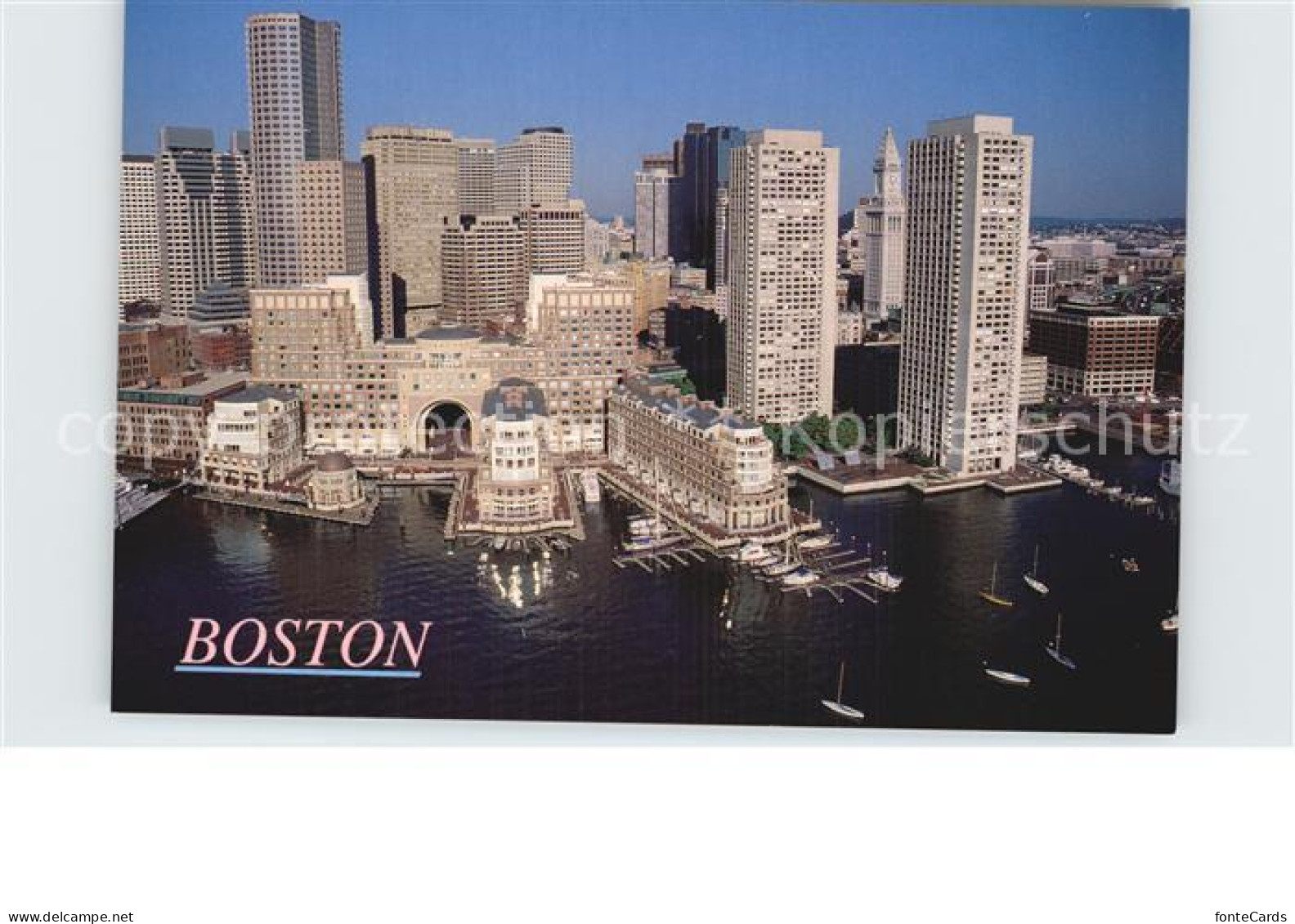 72583044 Boston_Massachusetts Harbor Skyline Aerial View - Autres & Non Classés