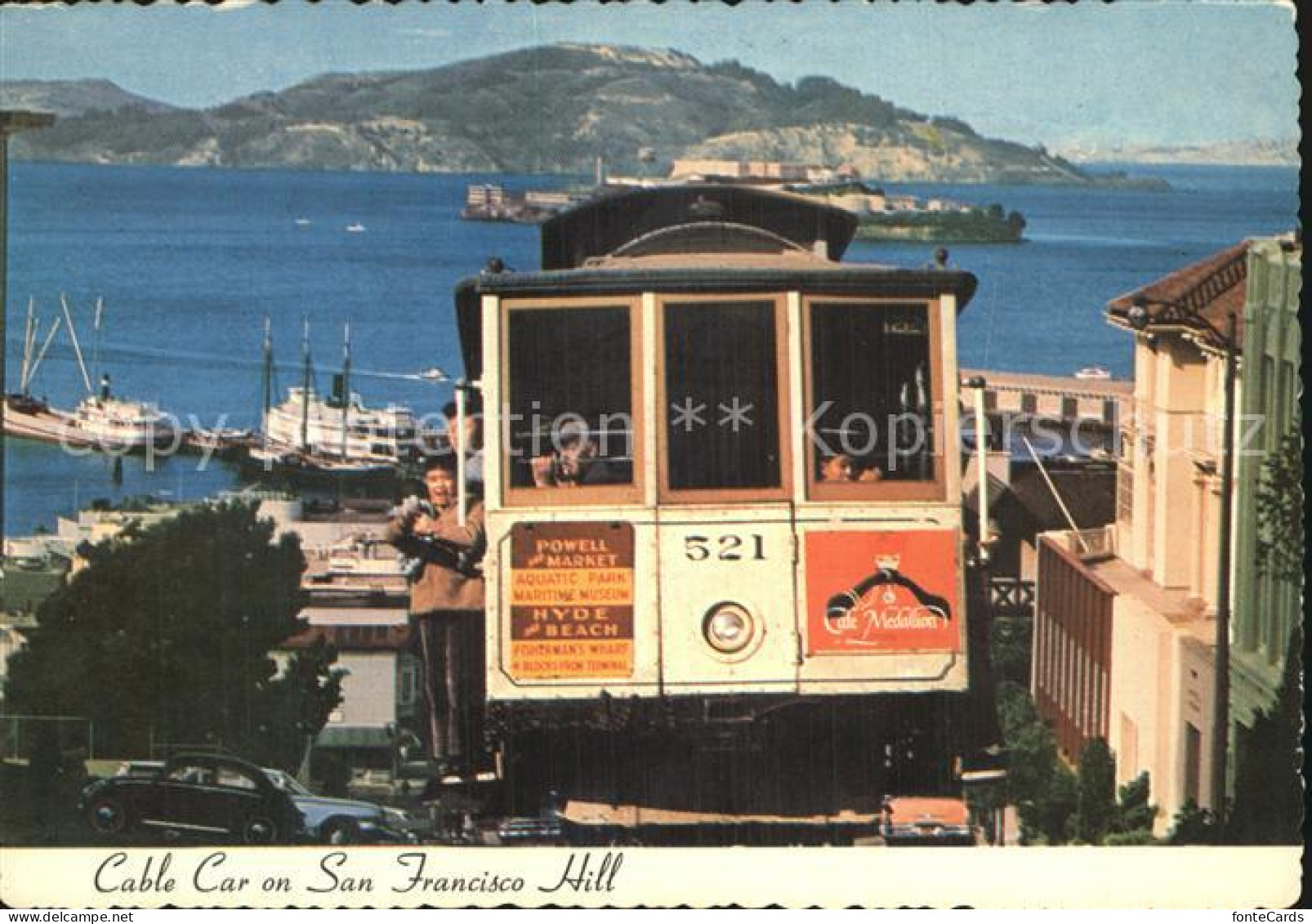 72582855 San_Francisco_California Cable Car Hill Hyde Street Alcatraz - Sonstige & Ohne Zuordnung