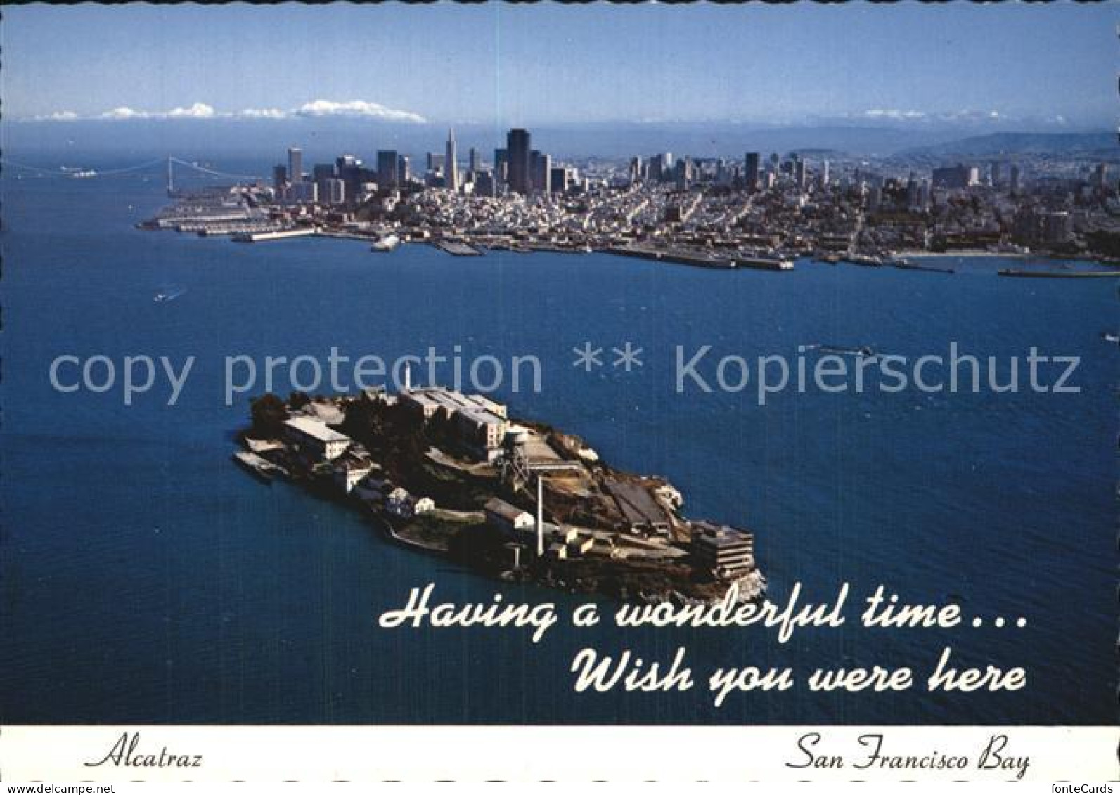 72582846 San_Francisco_California Fliegeraufnahme Skyline With Alcatraz - Autres & Non Classés