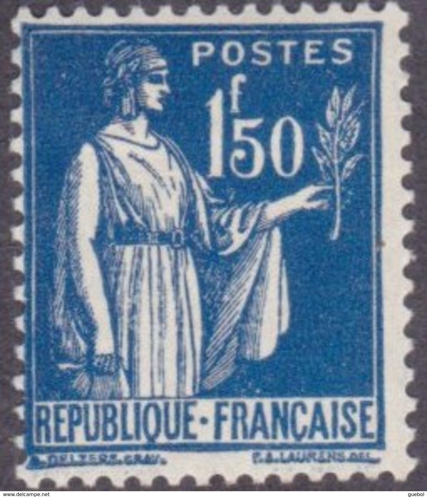 France Type Paix N°  288 ** Le 1f50 Bleu - 1932-39 Paix