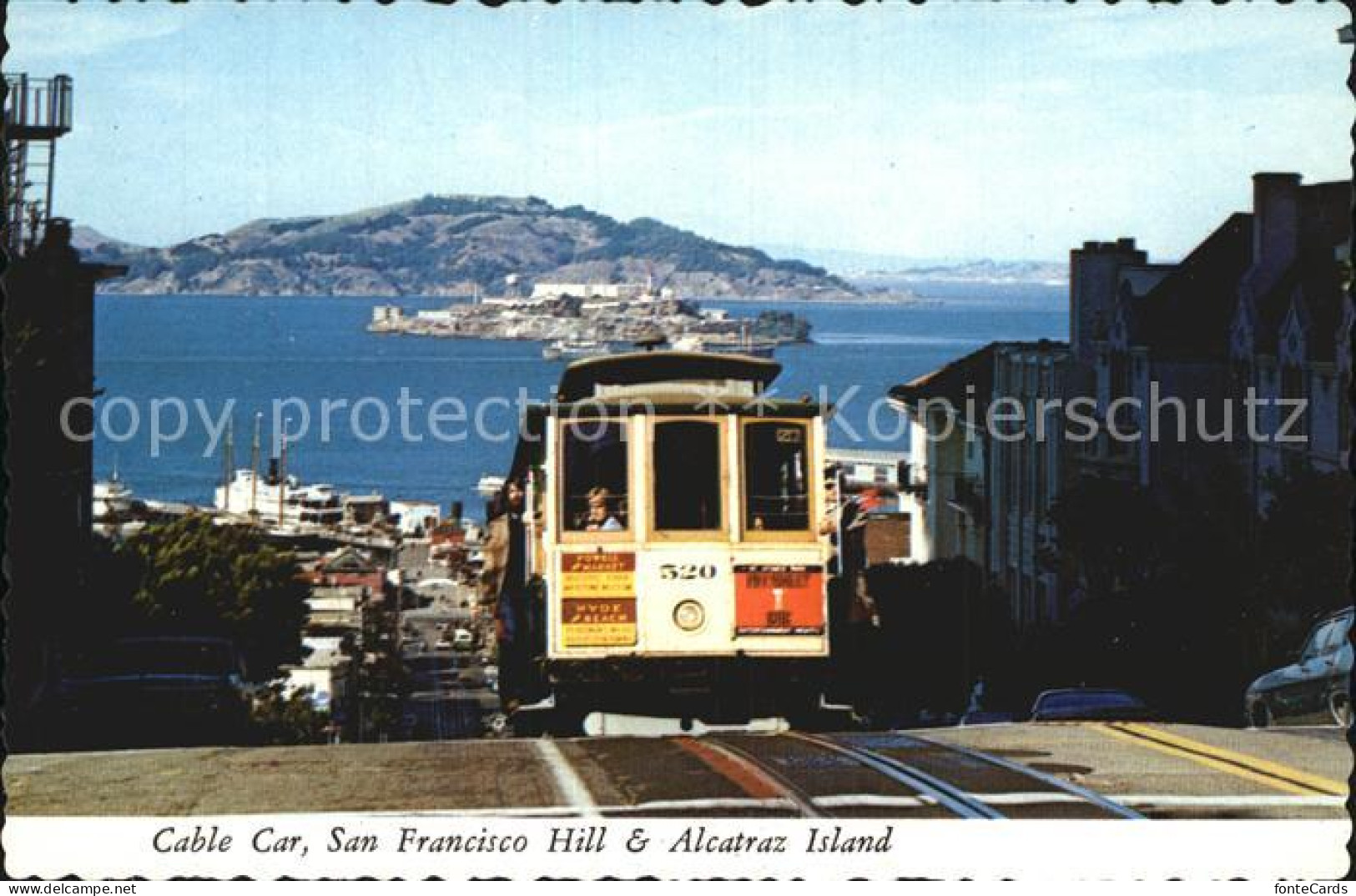 72582845 San_Francisco_California Cable Car Hill And Alcatraz - Autres & Non Classés