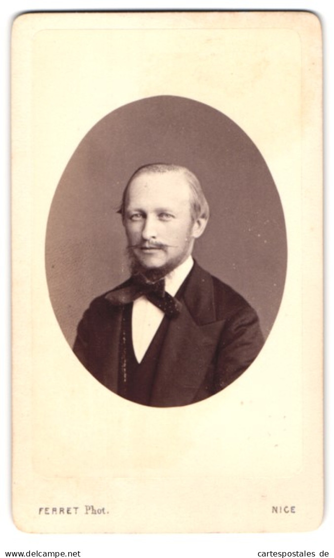 Photo Ferret, Nice, Le Comte Markoff 2. Im Anzug Avec Chin Strap Bart, 1870  - Personalità