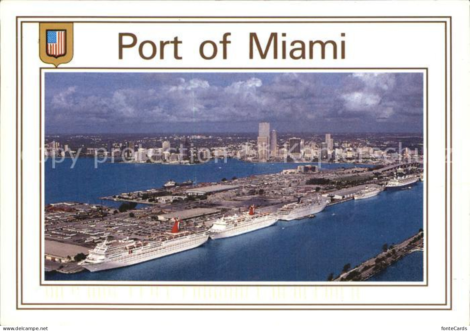 72582822 Miami_Beach Fliegeraufnahme Hafen - Altri & Non Classificati