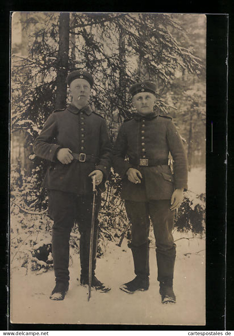 AK Deutsche Soldaten Im Schnee  - War 1914-18