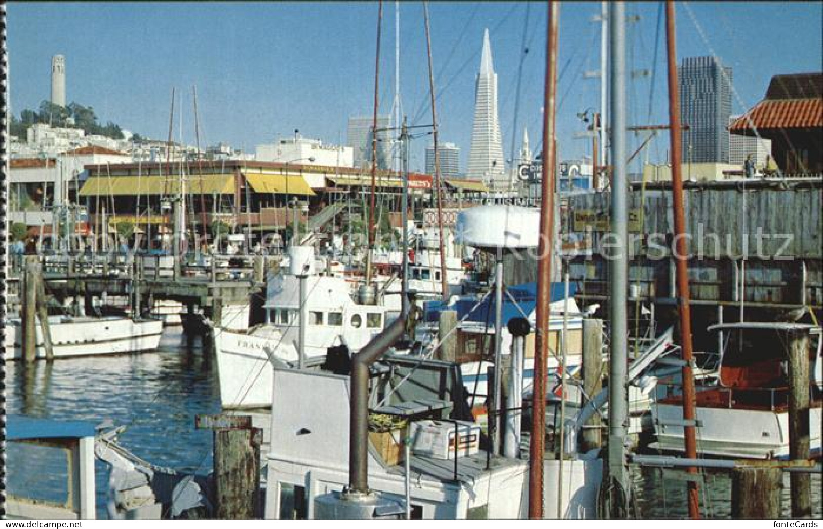 72582222 San_Francisco_California Fishermans Wharf Hafen And Skyline - Otros & Sin Clasificación