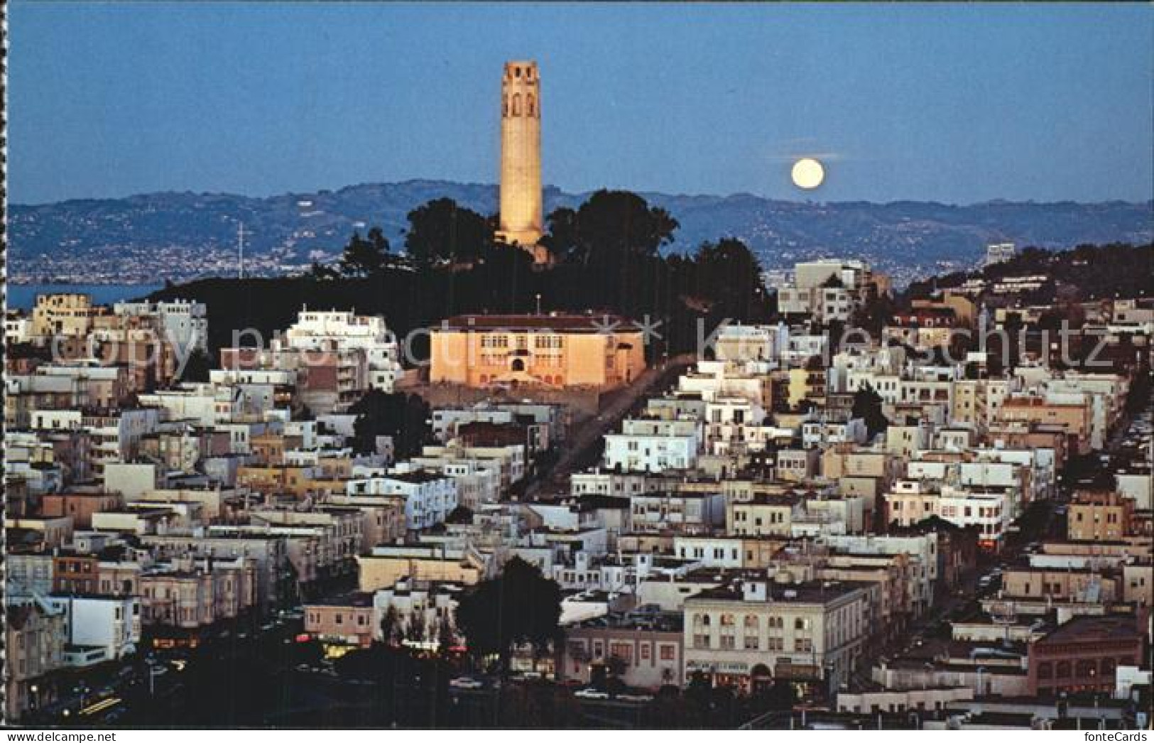 72582217 San_Francisco_California Colt Tower In Moonlit - Other & Unclassified