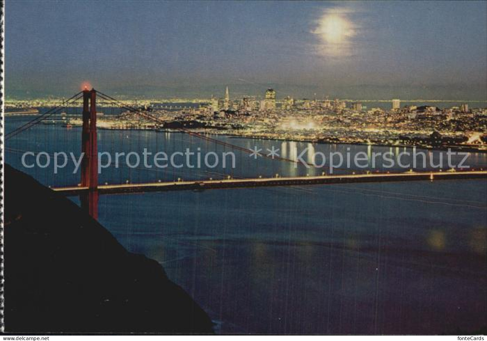 72582211 San_Francisco_California Golden Gate Bridge At Moonlit Night - Otros & Sin Clasificación