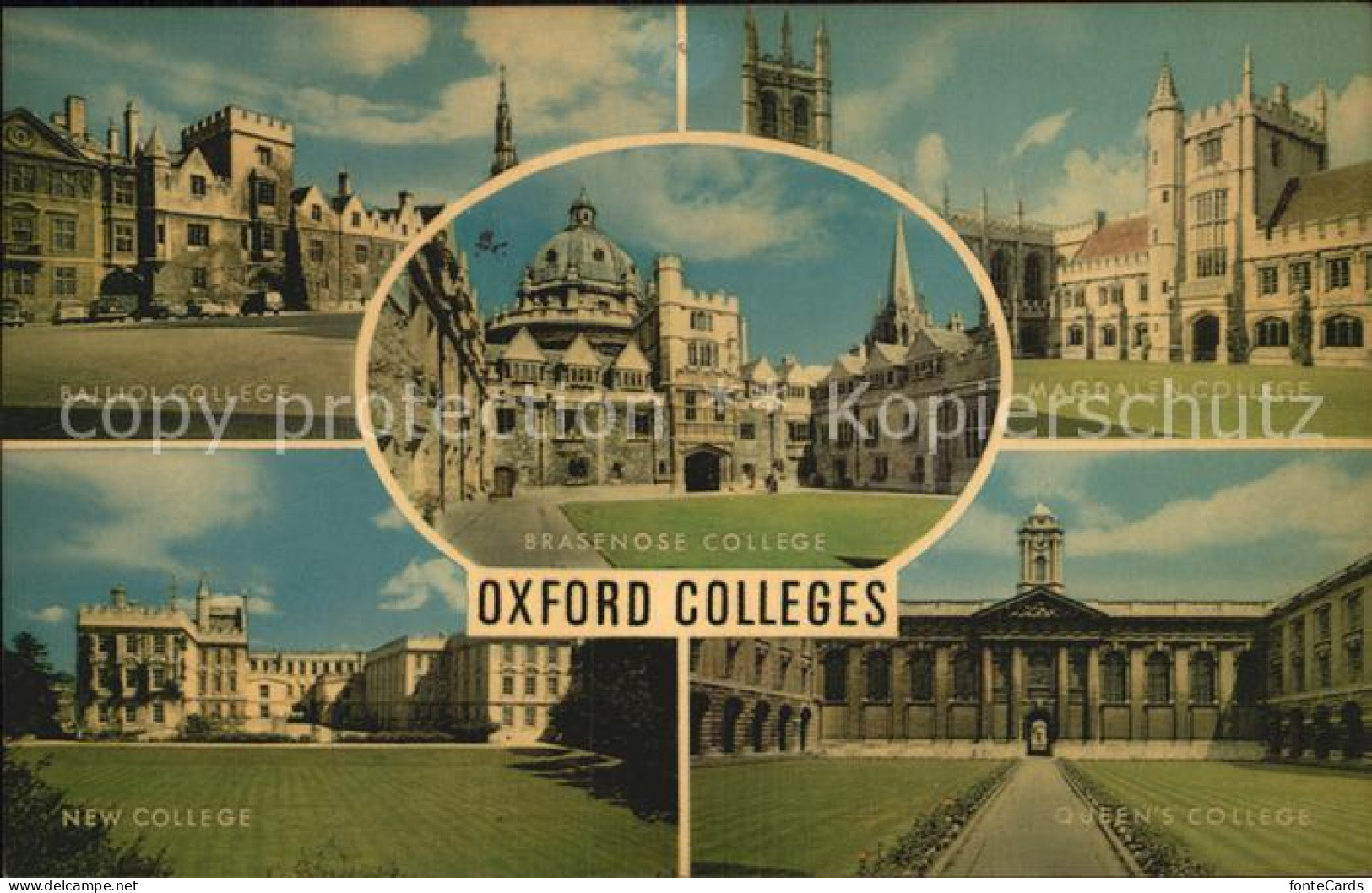 72581313 Oxford Oxfordshire Balliol- New- Queens- Magdalen- Brasenose College Ox - Otros & Sin Clasificación