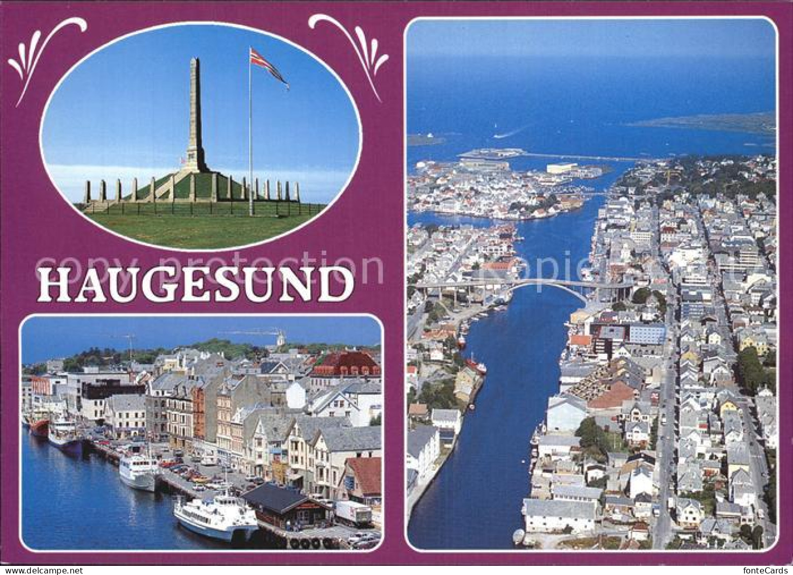 72580982 Haugesund Gedenkstaette Hafenpartie Fliegeraufnahme Haugesund - Norvège