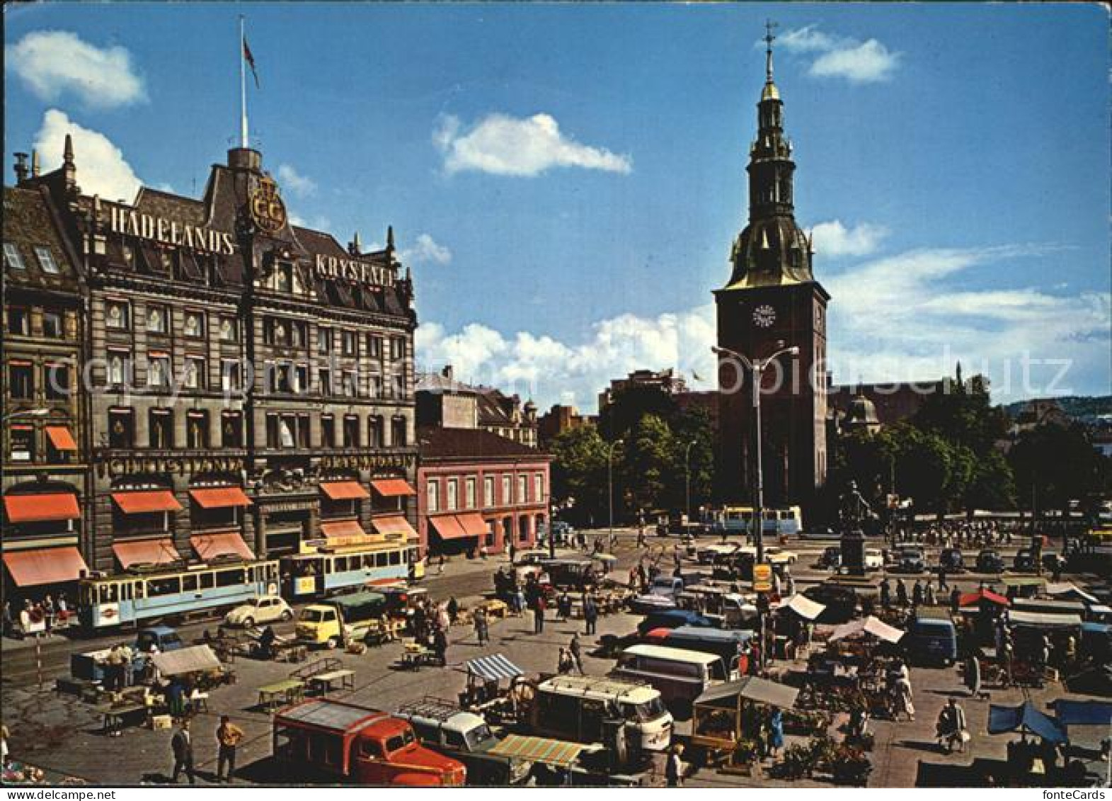 72576672 Oslo Norwegen Stortorget Og Domkirken Markplatz Kirche Oslo - Noruega