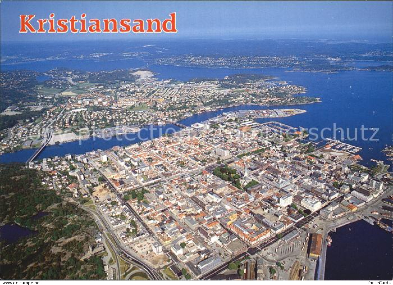 72576617 Kristiansand Fliegeraufnahme Kristiansand - Norwegen