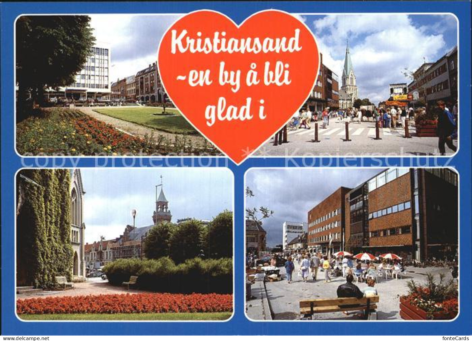 72576607 Kristiansand Park Fussgaengerzone Kirche Herz Kristiansand - Norway