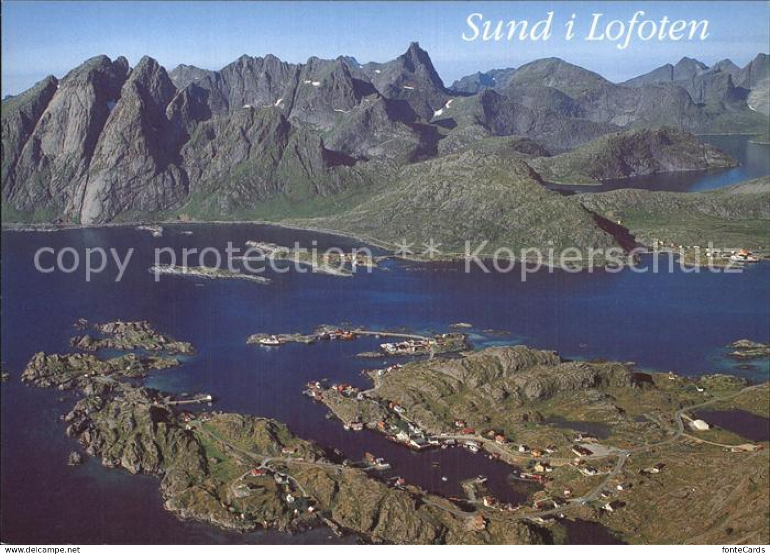 72576515 Sund Fliegeraufnahme Sund Lofoten Insel - Norvège