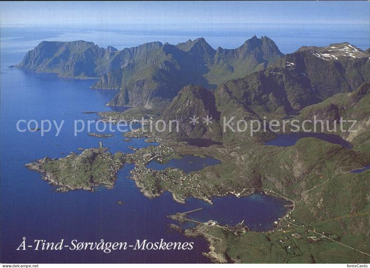 72576513 Moskenes A Tind Sorvagen Fliegeraufnahme Norwegen - Norvège
