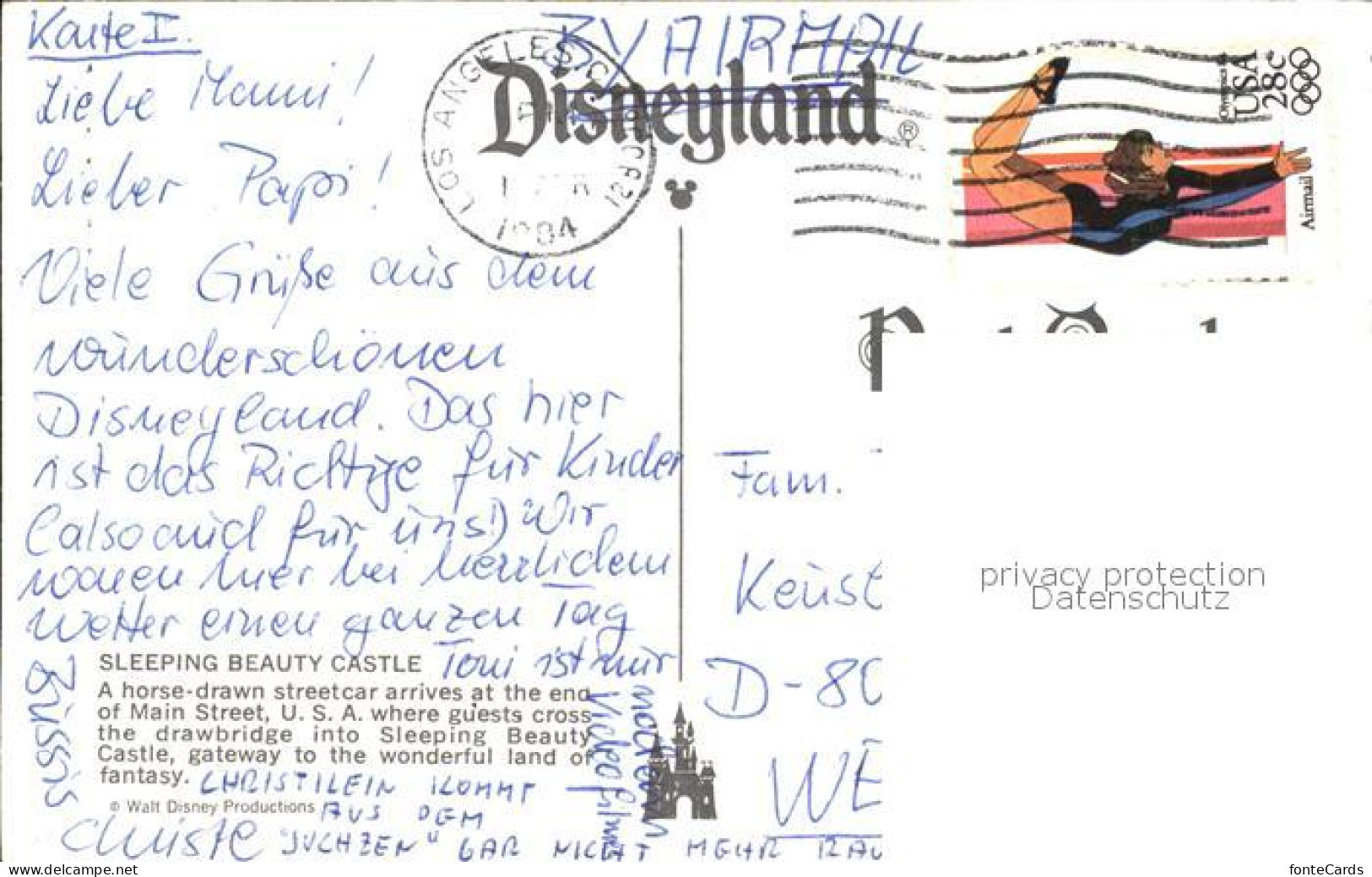 72573401 Los_Angeles_California Disneyland Sleeping Beauty Castle - Otros & Sin Clasificación