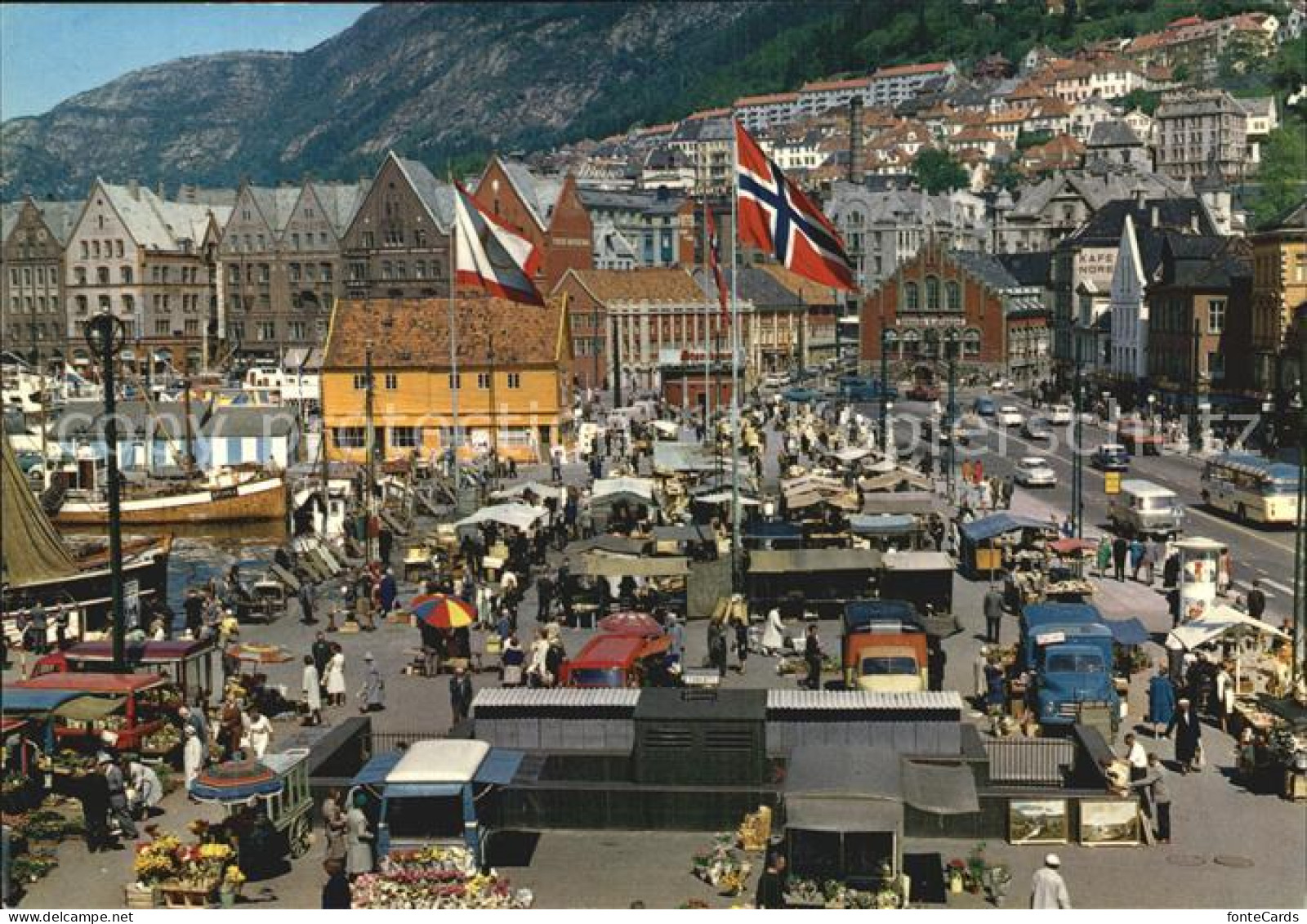 72564377 Bergen Norwegen Flower And The Fish Market Norwegen - Norwegen