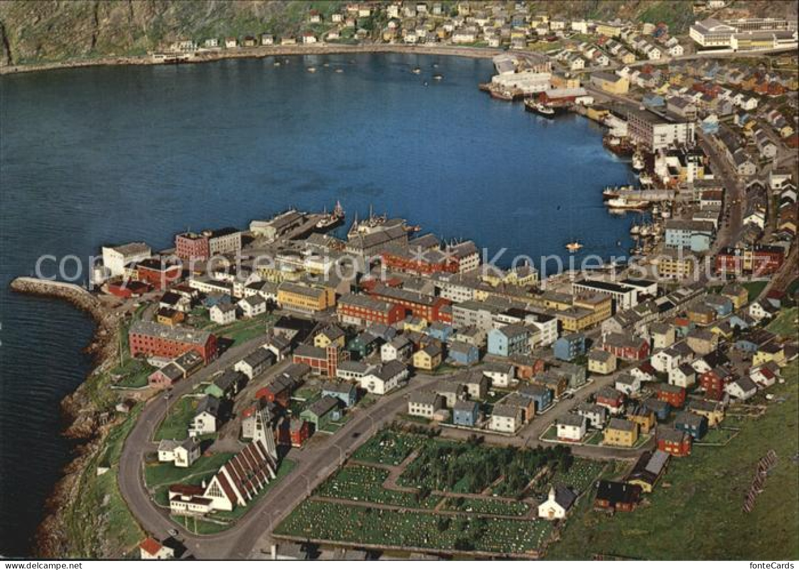 72564368 Hammerfest Stadt Und Kirche Fliegeraufnahme Hammerfest - Norvège