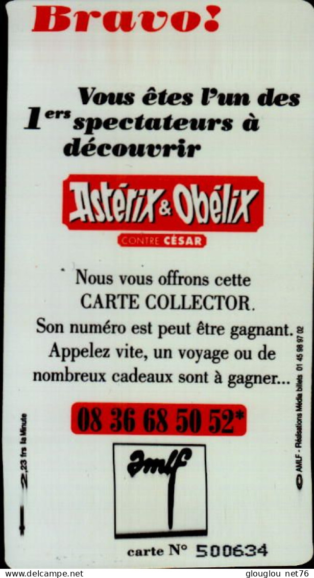 CARTE COLLECTOR....ASTERIX..ET OBELIX - Autres & Non Classés