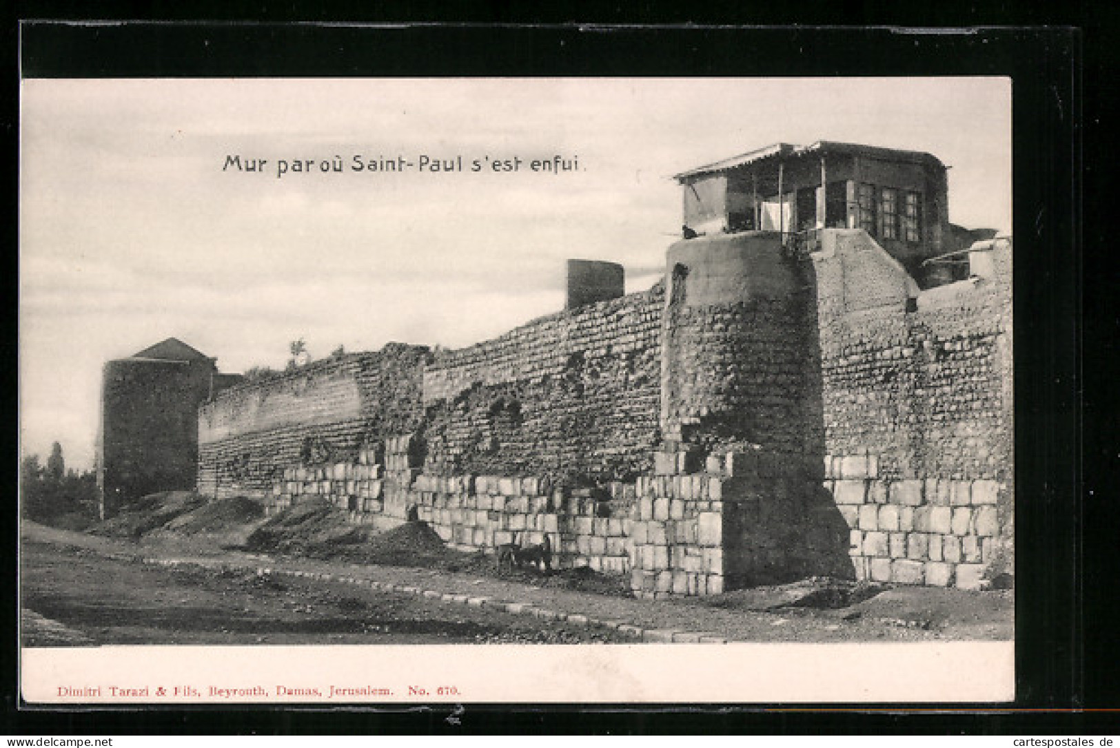 AK Jerusalem, Mur Par Ou Saint-Paul S`est Enfui  - Palästina