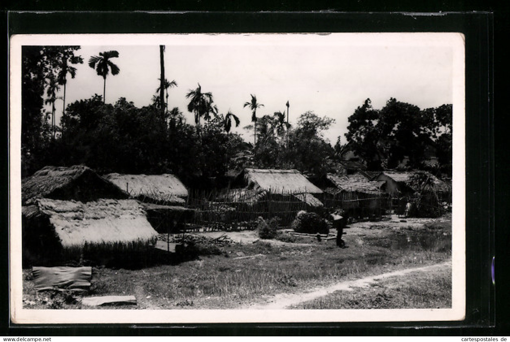 AK Tourane, Dorf Mit Strohgedeckten Häusern  - Vietnam