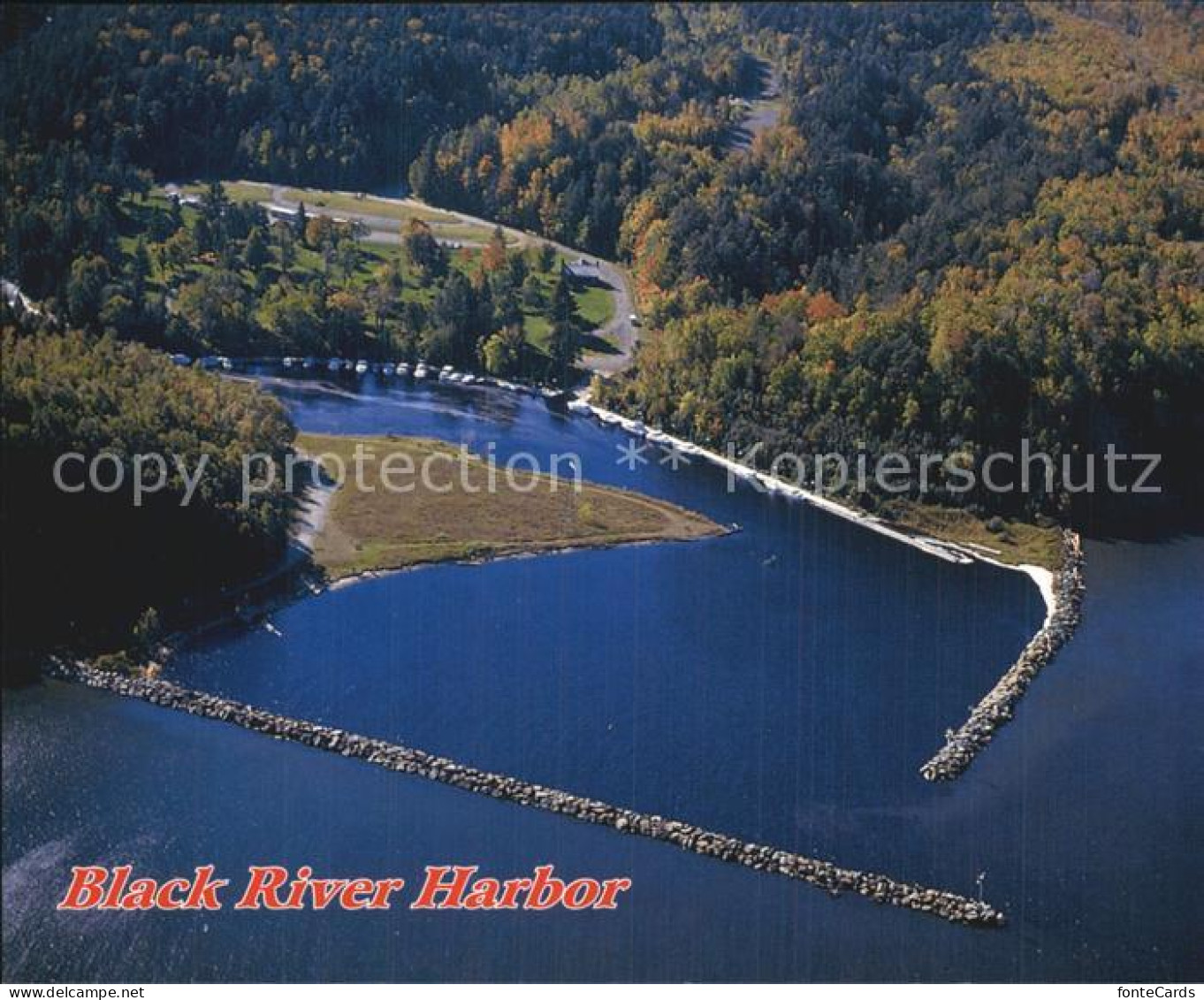 72556353 Black_River_Michigan Fliegeraufnahme Hafen - Other & Unclassified