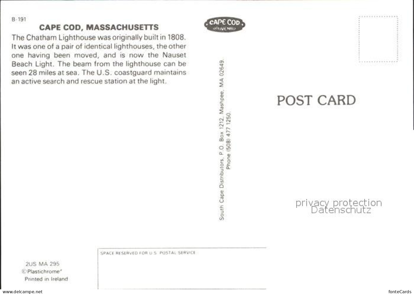 72555779 Cape Cod Mass. Leuchtturm Cape Cod Mass. - Altri & Non Classificati