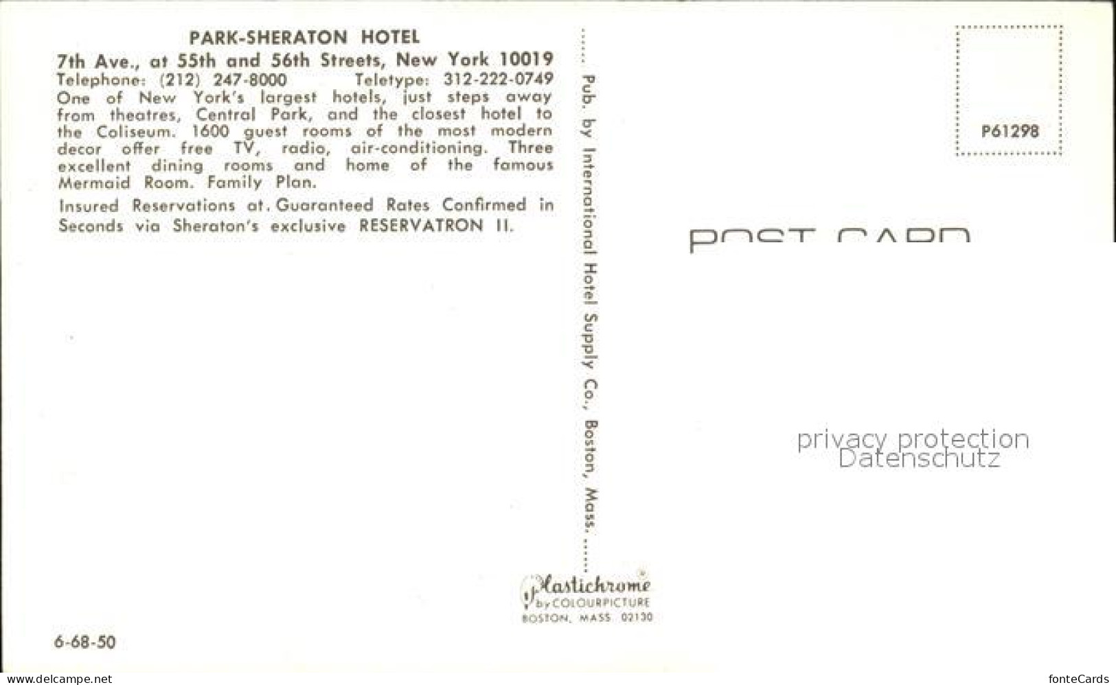 72553733 New_York_City The Park Sheraton  - Andere & Zonder Classificatie