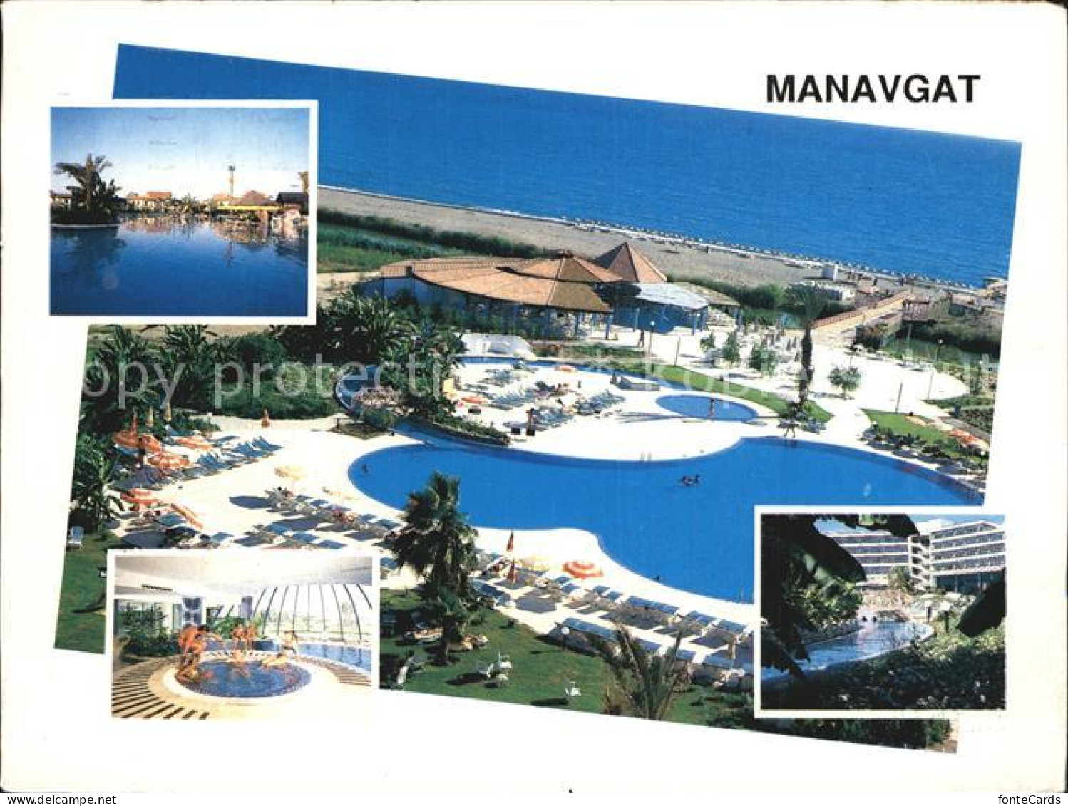 72546615 Manavgat Fliegeraufnahme Strand Mit Poolanlage  - Turkije