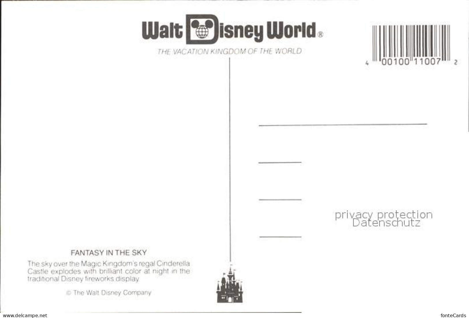 72540123 Walt_Disney_World Cinderella Castle Firework - Altri & Non Classificati