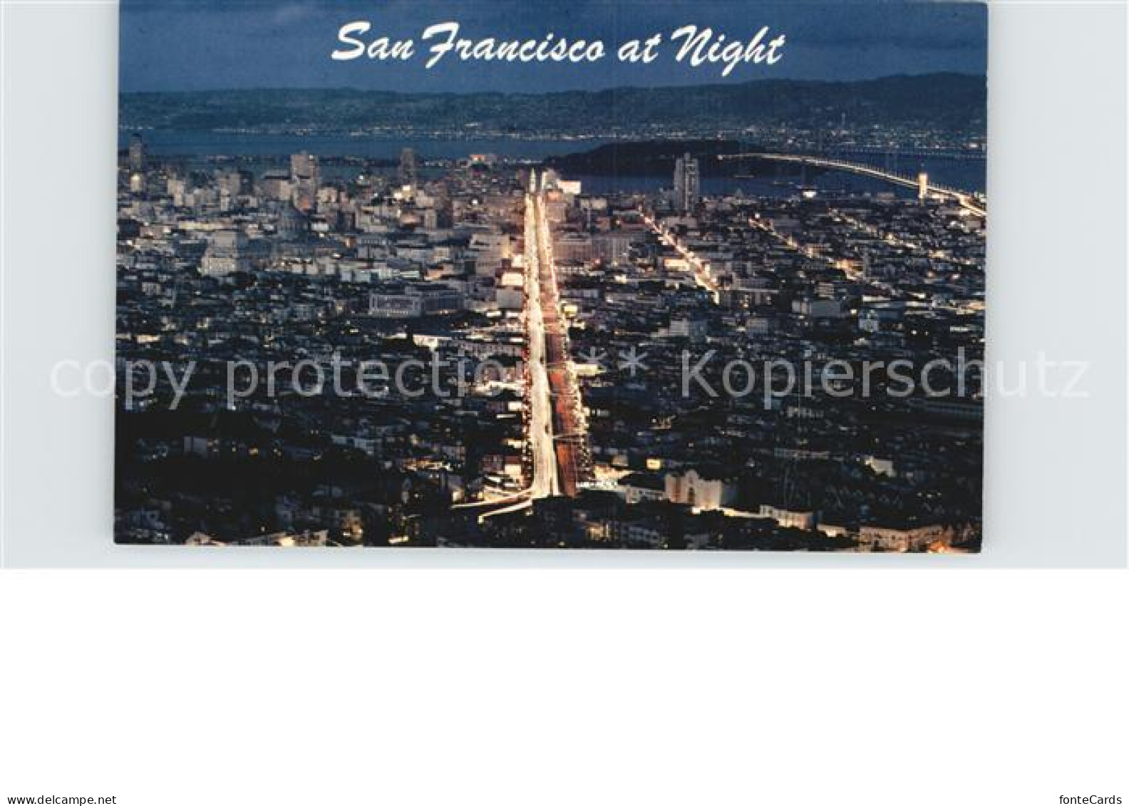 72533026 San_Francisco_California Fliegeraufnahme Bei Nacht - Autres & Non Classés