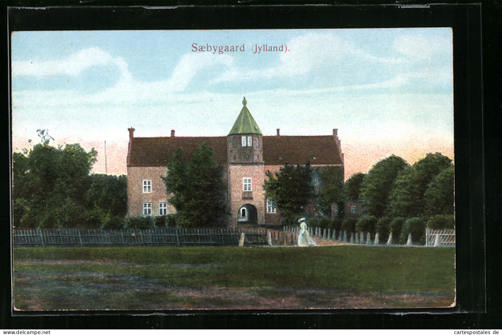 AK Saebygaard /Jylland, Schloss Mit Garten  - Danimarca