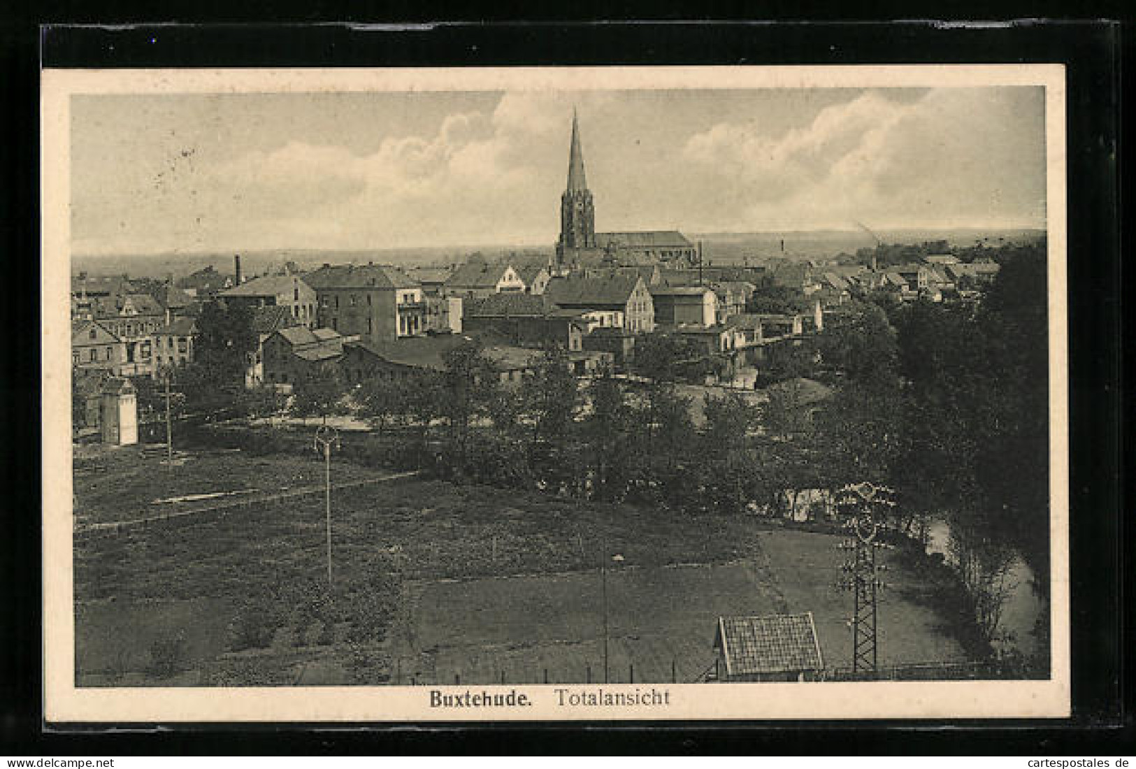 AK Buxtehude, Totalansicht Der Stadt Mit Kirche  - Buxtehude