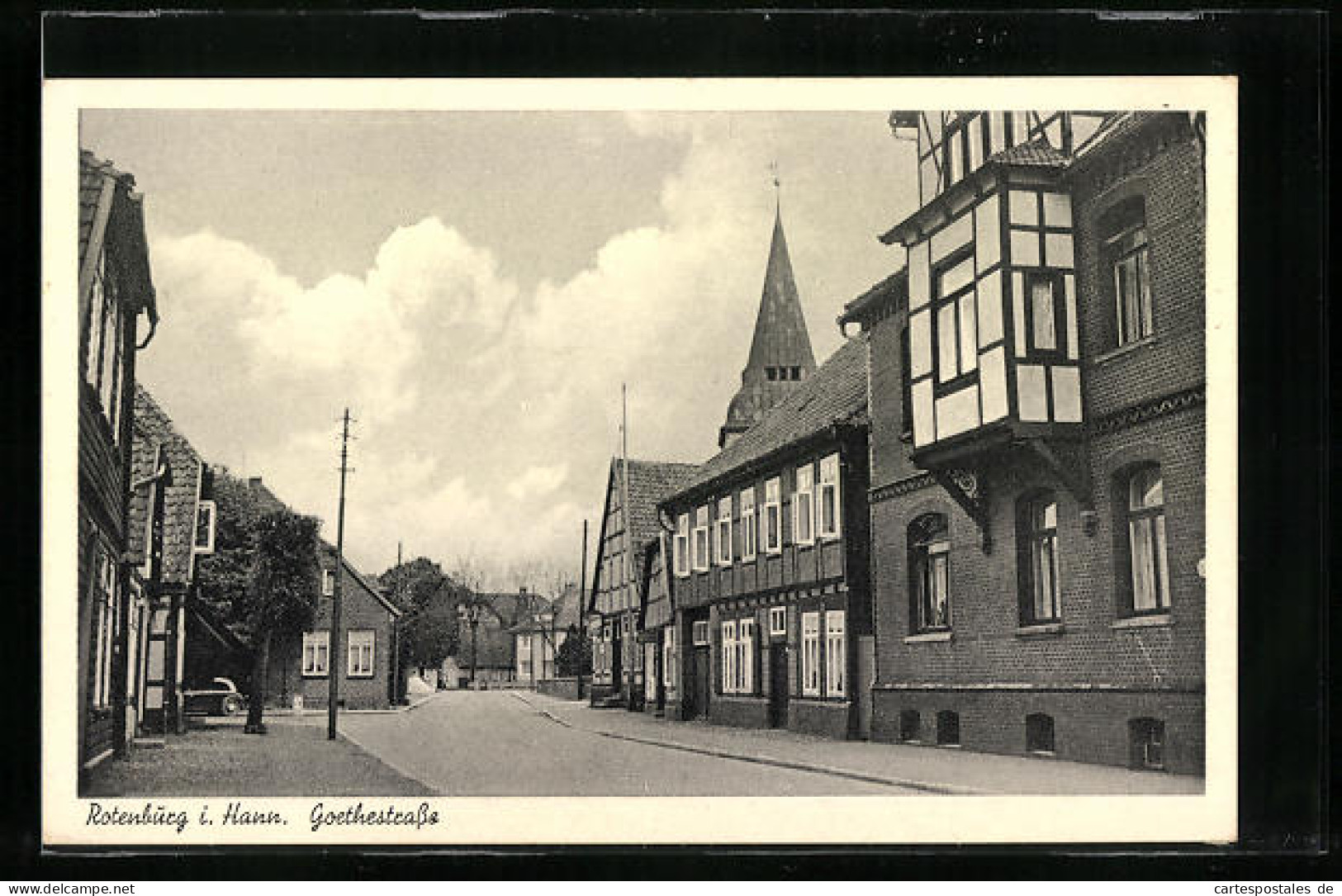 AK Rotenburg I. Hann., Strassenpartie Der Goethestrasse  - Rotenburg (Wümme)