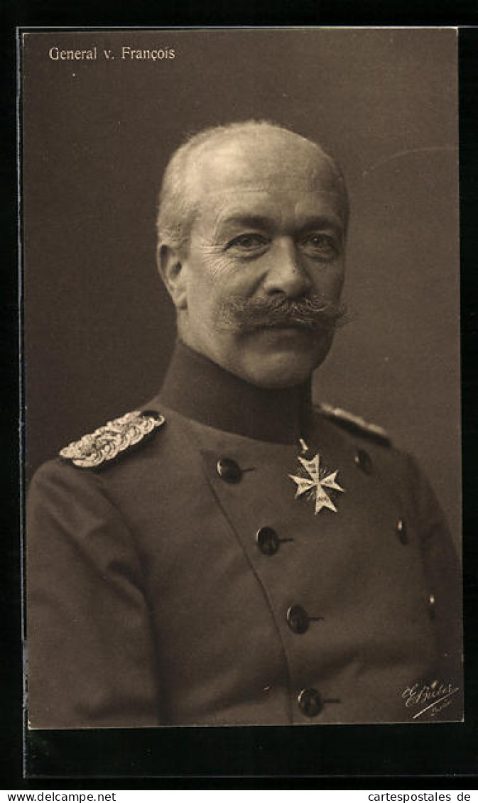 AK Heerführer General Von Francois In Uniform  - Weltkrieg 1914-18