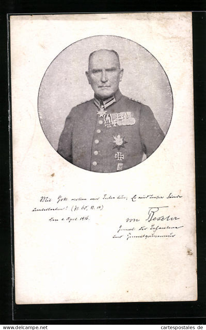 AK Heerführer Von Beseler In Uniform  - War 1914-18