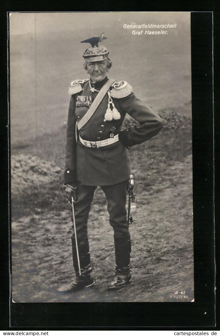 AK Heerführer Generalfeldmarschall Graf Haeseler In Uniform  - Weltkrieg 1914-18