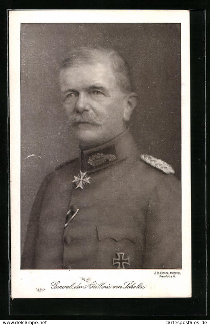 AK Heerführer General Der Artillerie Von Scholtz  - Guerre 1914-18