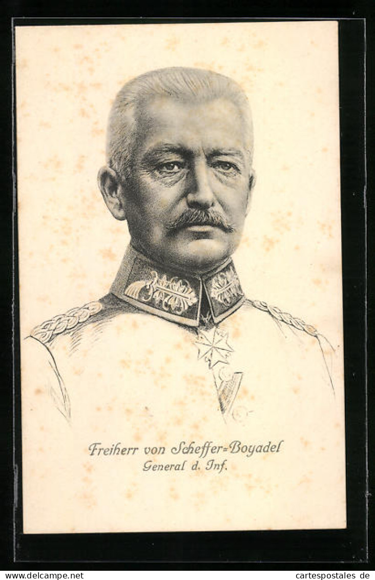 AK Heerführer General Der Infanterie Freiherr Von Scheffer-Boyadel  - Weltkrieg 1914-18