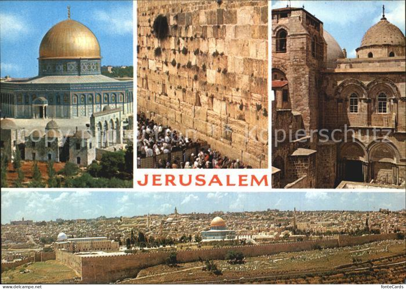72531511 Jerusalem Yerushalayim Dome Of The Rock Western Wall Panorama  - Israel