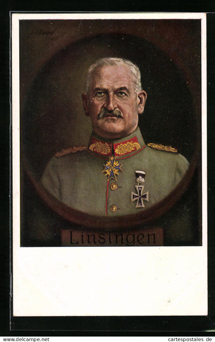 AK Heerführer Von Linsingen In Uniform Mit Orden  - Weltkrieg 1914-18