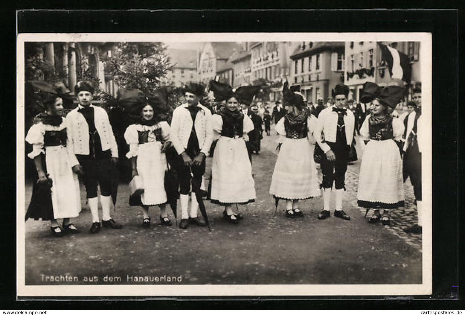 AK Gruppe In Trachten Aus Dem Hanauerland  - Kostums