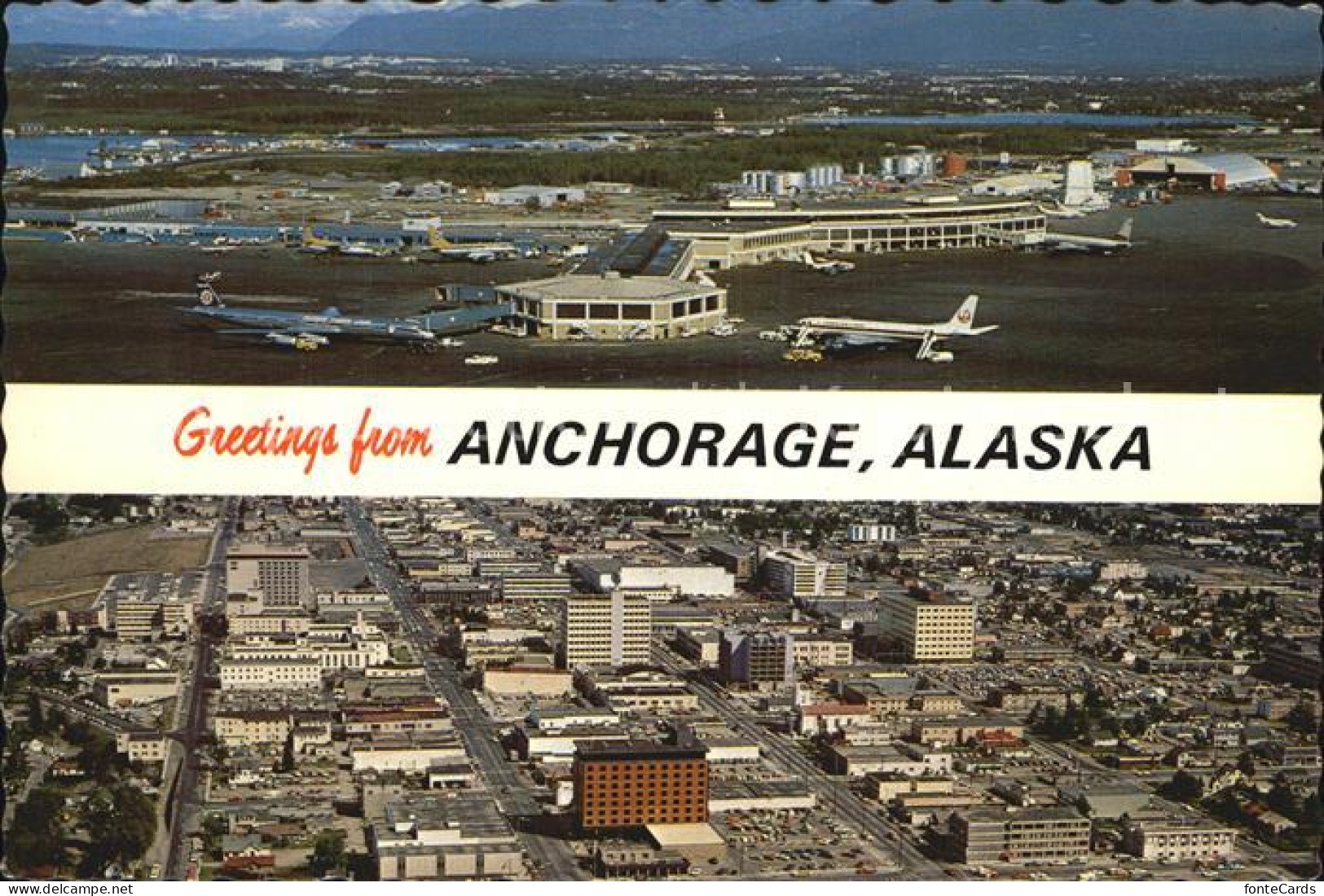 72528635 Anchorage Fliegeraufnahme Mit Flughafen - Other & Unclassified