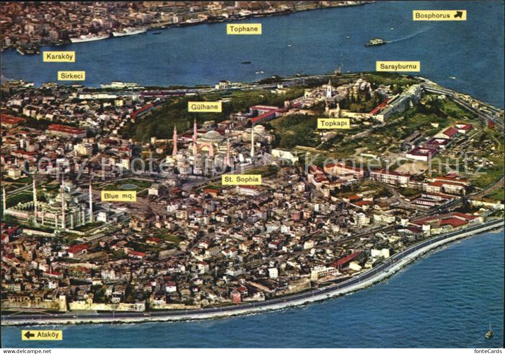 72523485 Istanbul Constantinopel Blaue Moschee Hagia Sophia Topkapi Fliegeraufna - Turkije