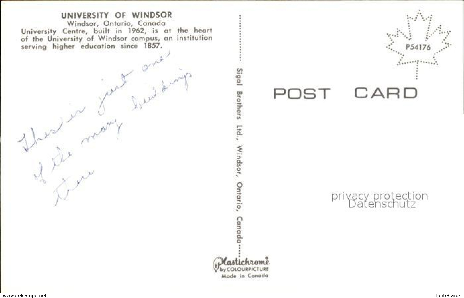 72520713 Windsor Ontario Universitaet Windsor Ontario - Zonder Classificatie