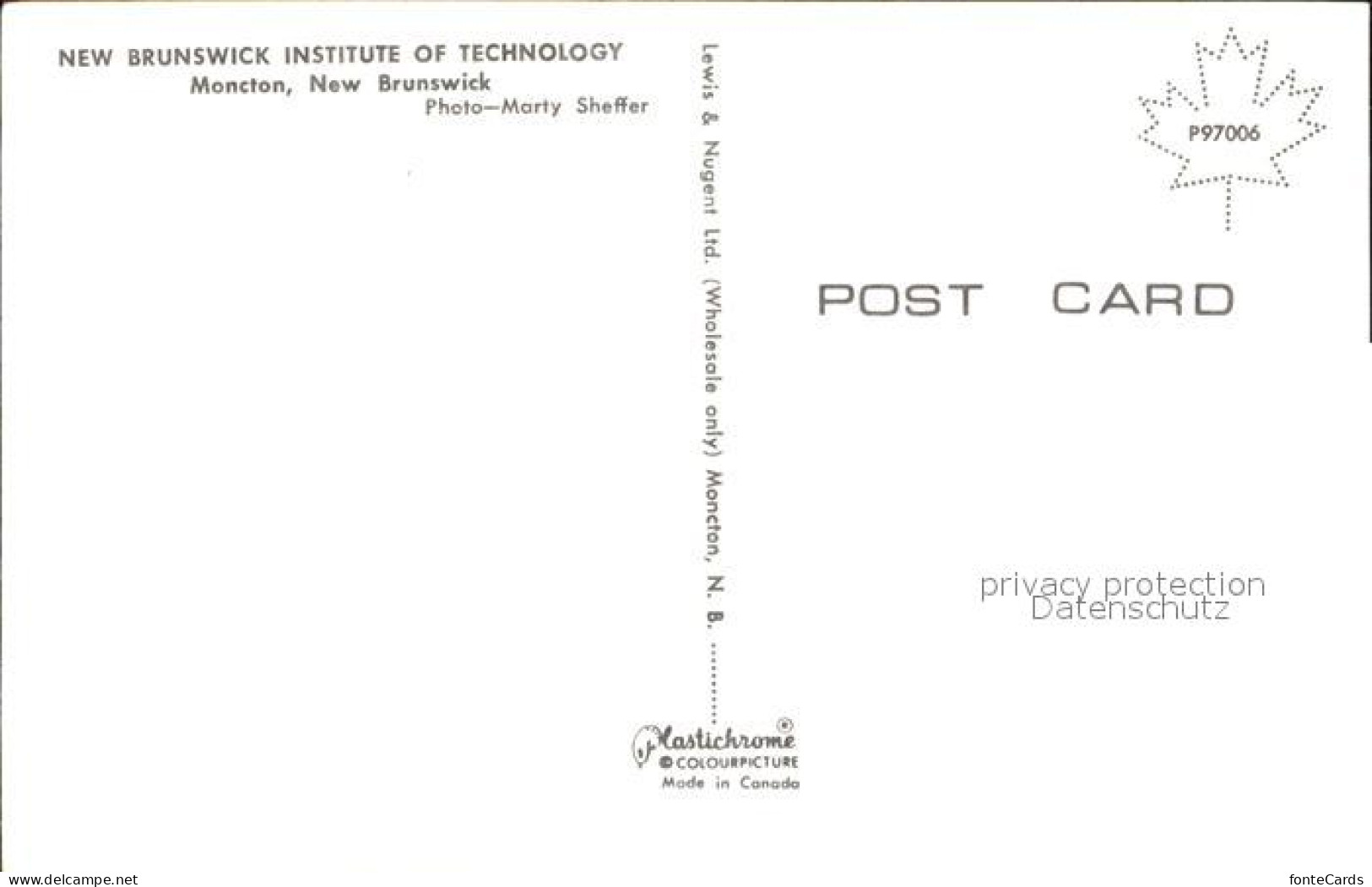 72520675 Moncton Technologieinstitut New Brunswick Moncton - Unclassified