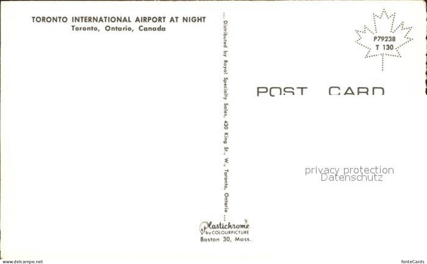 72520024 Toronto Canada International Airport Nacht Toronto Canada - Unclassified