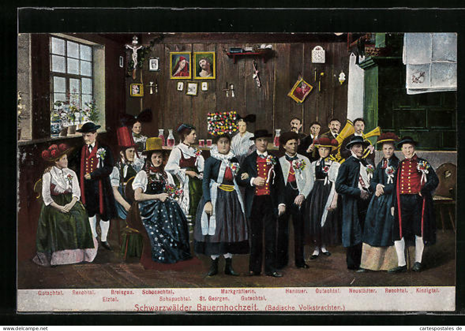 AK Brautpaar In Badischer Volkstracht  - Costumi