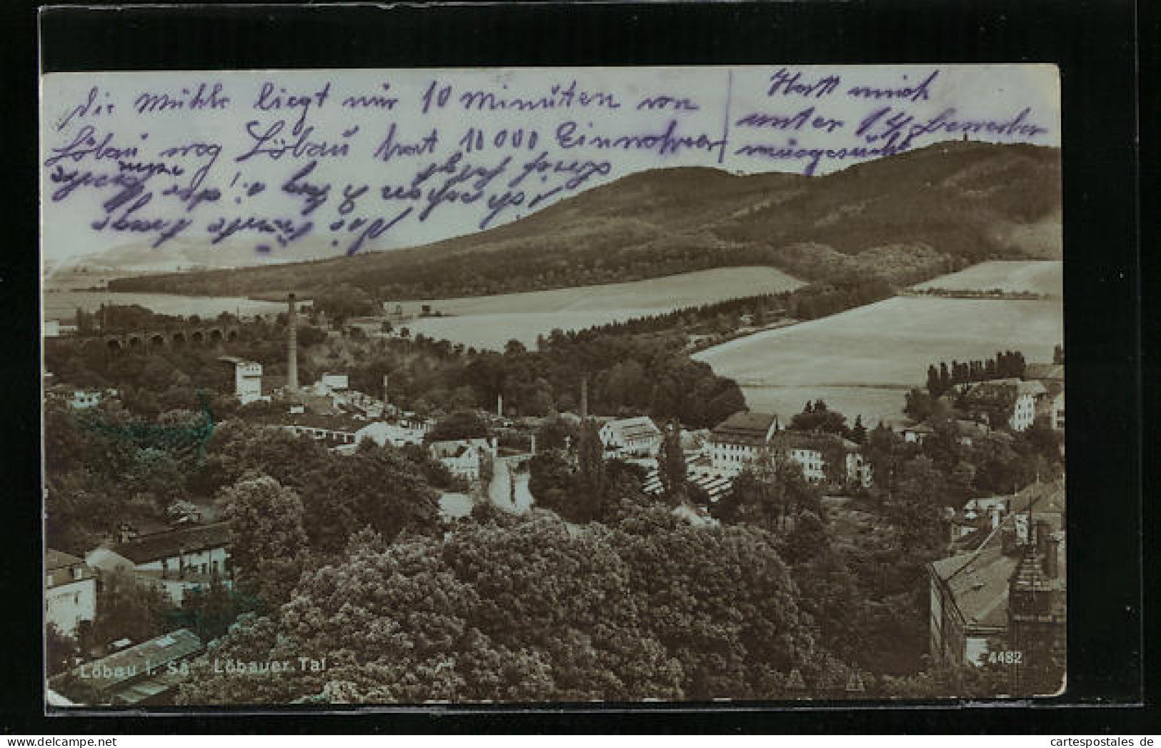 AK Löbau I. Sa., Teilansicht Mit Landschaft Des Löbauer Tals  - Loebau